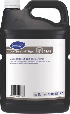 DIVERSEY CLAX HYPO LIQUID CHLORINE BLEACH SURELINK 2 x 5L