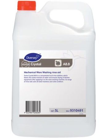 DIVERSEY SUMA CRYSTAL A8.8 RINSE AID 5L