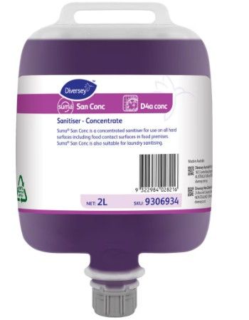 SUMA SAN CONC SANITISER CLEANER  D4a  3 x 2L