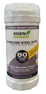 INTERCLEAN STAINLESS STEEL WIPES 80 PER TUB