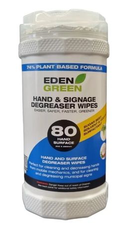 INTERCLEAN HAND & SIGNAGE DEGREASER WIPES 80 PER TUB