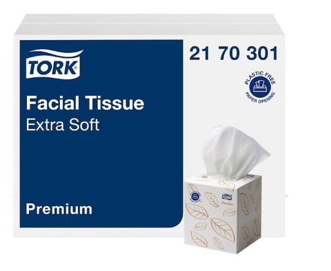 TORK PREMIUM FACIAL TISSUES CUBE 90 SHEETS - CARTON OF 24