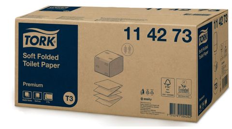 TORK T3 PREMIUM 2 PLY INTERFOLD TOILET PAPER