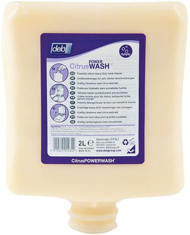 DEB CITRUS POWER WASH    Ctn 4 X 2 Lt