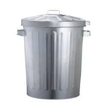 GALVANISED GARBAGE BIN & LID 75 Lt