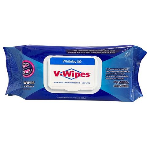 WHITELEY V-WIPES DISINFECTANT WIPES 80 PACK
