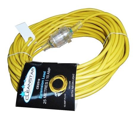 EXTENSION LEAD YELLOW 25 METRE 10 AMP