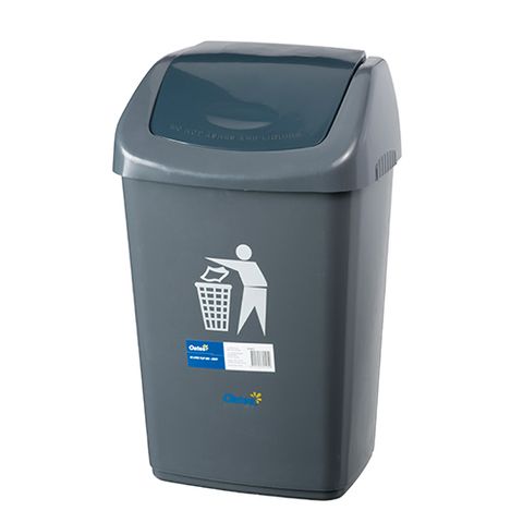 OATES 40L FLIP BIN GREY