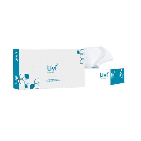 LIVI 2 PLY ESSENTIALS FACIAL TISSUE 100s 48 CTN