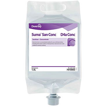 SUMA SAN CONC SANITISER CLEANER  D4a  4 X 1.5 Lt