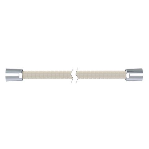 1500mm Softflex Spiral PVC Hose - Ivory/Chrome
