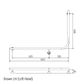 Linear Toilet Rail PS 960x600mm - LH