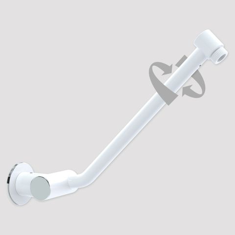 Clicklock Orbital Shower Arm - White/Chrome