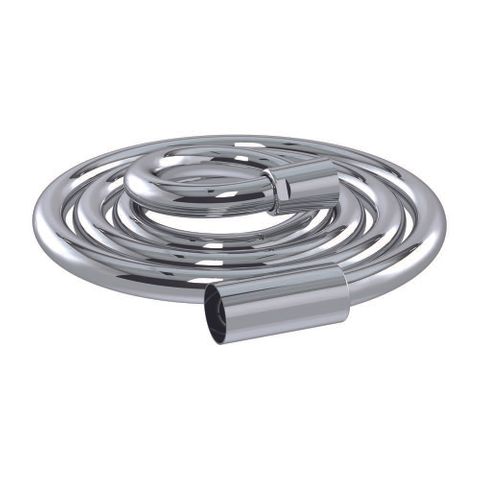 1500mm Twin Waters Smooth PVC Hose - Chrome