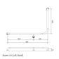 HS Toilet Rail MB 960x600mm - LH