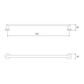 Modena Collection Single Towel Rail 750mm