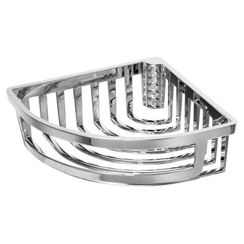 Comfort Corner Bathroom Basket - Chrome