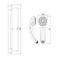 Princess Antonio Rail Shower - Chrome