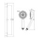 Breeze Antonio Rail Shower - Chrome