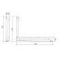 Anti-Ligature Toilet Rail BS 960x600mm