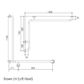 CF Cnr Shower Rail PS 760x1000x1100mm - LH