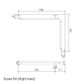 CF Corner Rail PS 760x1000mm - RH