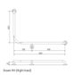 CF Toilet Rail PS 960x600mm - RH