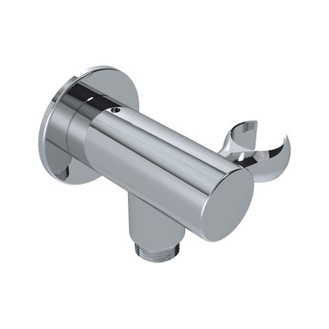 85mm Wall Outlet Elbow Bracket Chrome - 9L