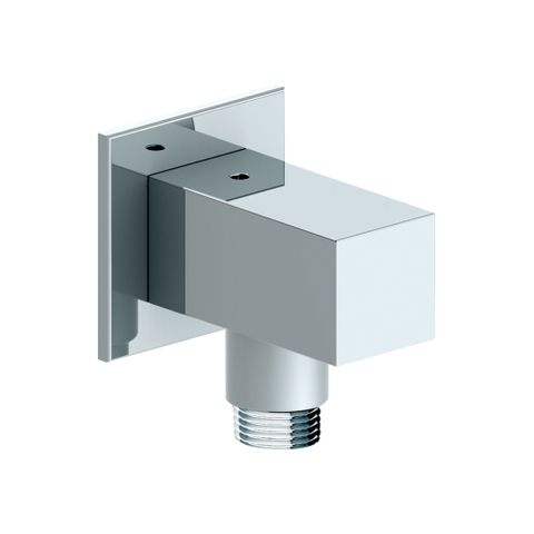 55mm Square Wall Outlet Elbow Chrome - 15L