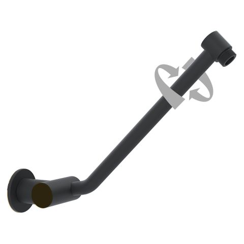 Clicklock Orbital Shower Arm - Matte Black