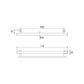 Linear U-Towel/Grab Rail Polish Supreme 600mm