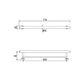 LINEAR 600MM/D TOWEL RAIL BS