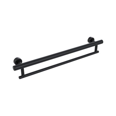 Linear U-Towel/Grab Rail Matte Black 600mm