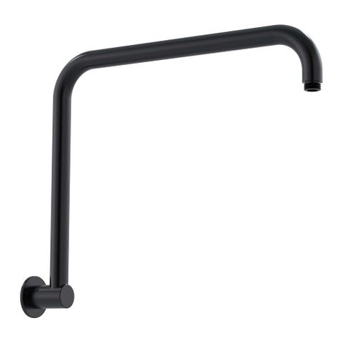 Crane Neck Shower Arm 330mm - Matte Black