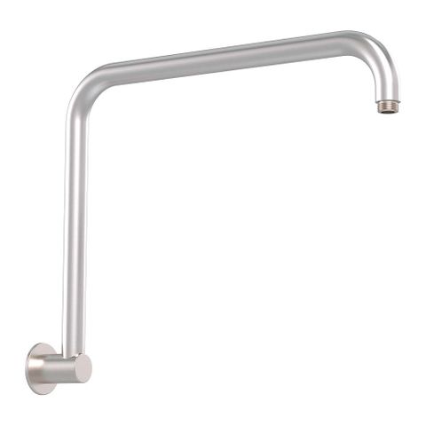 Crane Neck Shower Arm 330mm - Brushed Nickel