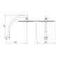 Cosmic Swivel Swan Neck Wall Shower - Chrome