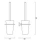 500 Series Toilet Brush Replacement Glass Holder