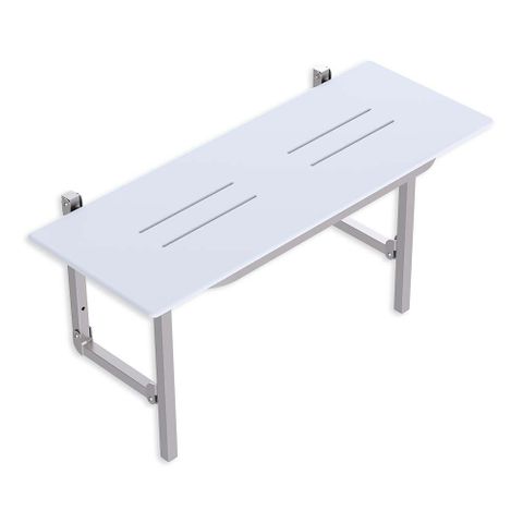 Accessible Folding Shower Seat - Brushed Stainless