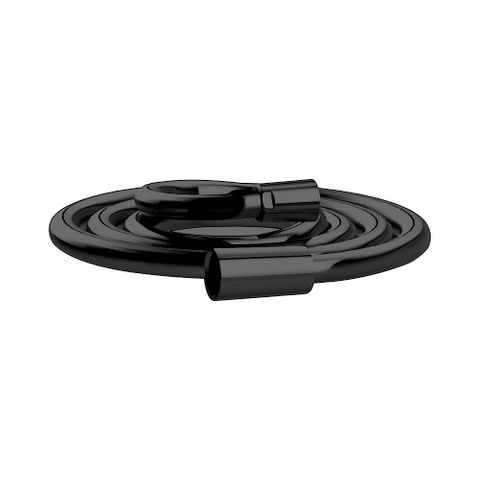 1500mm Twin Waters Smooth Matte Black PVC Hose