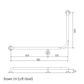 CF Toilet Rail BS 960x600mm - LH