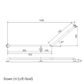 CF Toilet Rail BS 870x700mm - LH