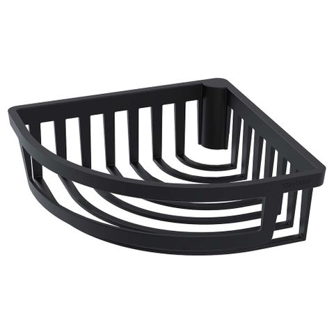 Comfort Corner Bathroom Basket - Matte Black