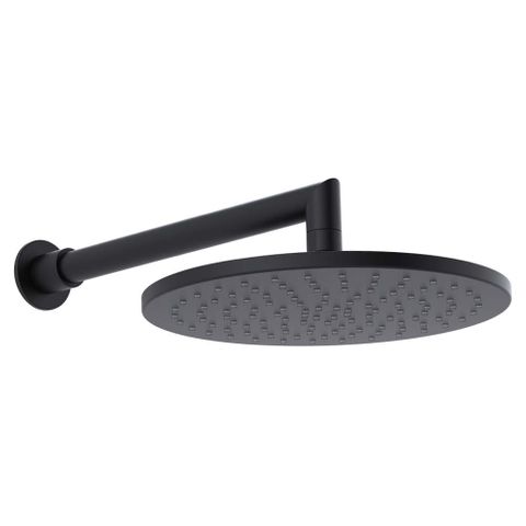 Cosmic Horizontal Wall Shower - Matte Black