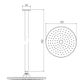 Cosmic 600mm Ceiling Shower - Brushed Nickel