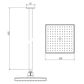 Quewb 450mm Ceiling Shower - Chrome