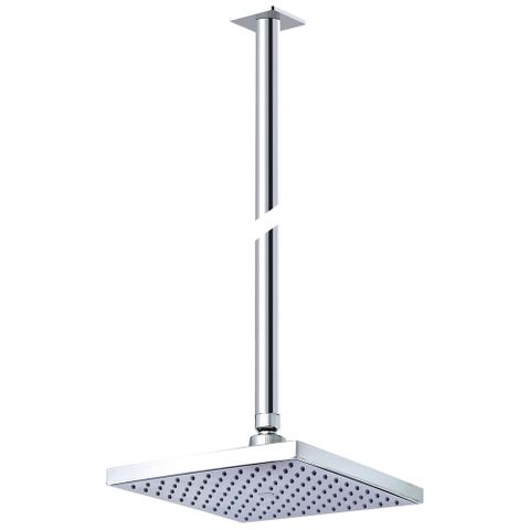 Quewb 600mm Ceiling Shower - Chrome