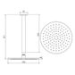 Rainstorm 300mm Ceiling Shower - Matte Black