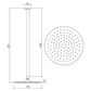 Rainstorm 600mm Ceiling Shower - Brushed Nickel