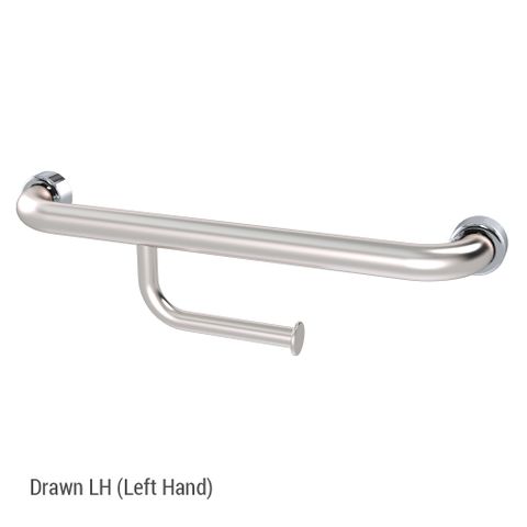 HS Straight Rail with Roll Holder BS 450mm - LH