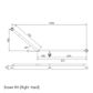 HS Toilet Rail AW 870x700mm - RH